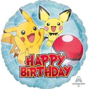 Pokémon - balão de alumínio "Feliz Aniversário"