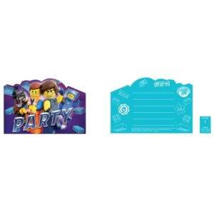 Lego Movie 2 - 8 cartões de convite e envelopes