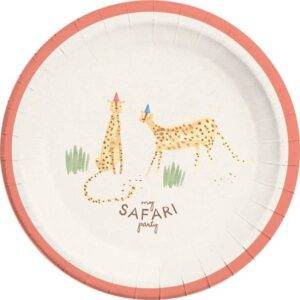 Safari - 8 pratos de papel grande