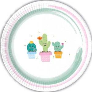 Cactus - 8 pratos de papel grandes