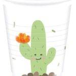 Cactus - 8 copos de plástico