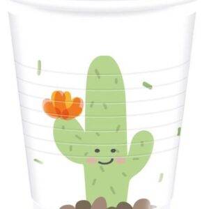 Cactus - 8 copos de plástico