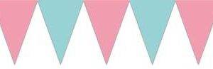 Bolo de Aniversário - 1 banner com bandeira (triangular) (9 bandeiras)