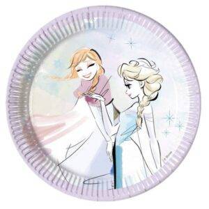 Frozen Sparkle - 8 pratos de papel médio