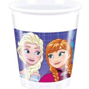 FROZEN FLOCOS DE NEVE CONGELADOS - 8 copos de plástico