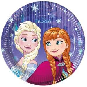 FROZEN FLOCOS DE NEVE CONGELADOS - 8 pratos de papel 20 cm