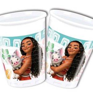 Vaiana - Moana - 8 copos de plástico
