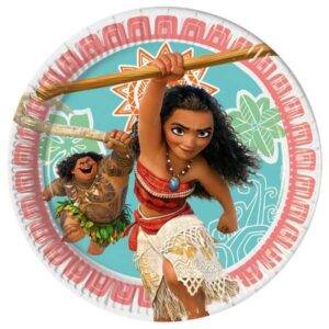 Vaiana - Moana - 8 pratos de papel 23 cm
