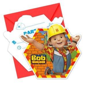 Bob o Construtor - 6 convites com envelope