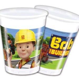 Bob o Construtor - 8 copos de plástico