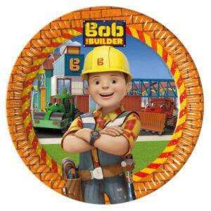 Bob o Construtor - 8 pratos de papel grandes 23 cm