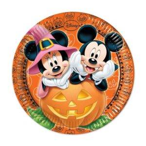 Mickey Halloween - 8 pratos de papel 23 cm