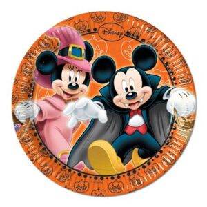 Mickey Halloween - 8 pratos de papel 20 cm