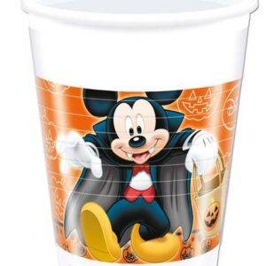 Mickey Halloween - 8 copos de plástico 200 ml