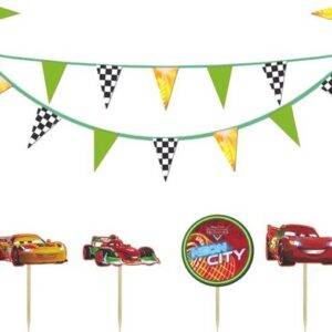 Cars Neon - 1 conjunto de decoração de bolos
