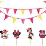 Minnie Café - 1 conjunto de decoração para bolos