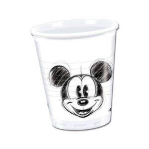 Mickey Faces - 25 copos de plástico 200 ml
