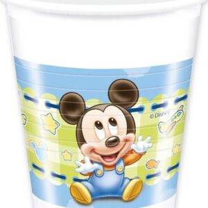 Baby Mickey - 8 copos de plástico 200 ml