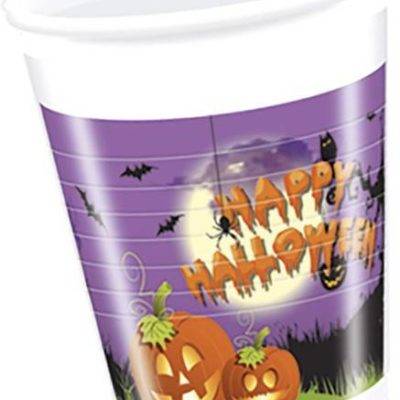 HAPPY SPOOKY HALLOWEEN (NEW) - 8 copos de plástico 200 ml