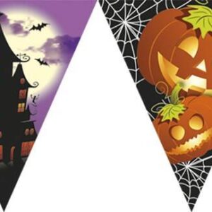 FELIZ DIA DAS BRUXAS FELIZ (NOVO) - 1 banner (triangular) (9 sinalizadores)