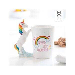 CANECA UNICÓRNIO NEVER STOP DREAMING WAGON TREND