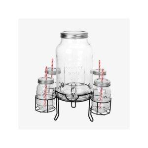 DISPENSADOR DE BEBIDAS COM 4 COPOS VINTAGE COCONUT