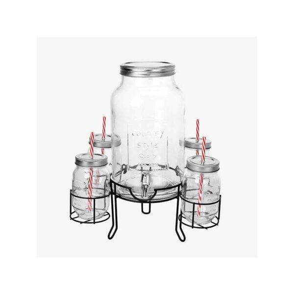 DISPENSADOR DE BEBIDAS COM 4 COPOS VINTAGE COCONUT