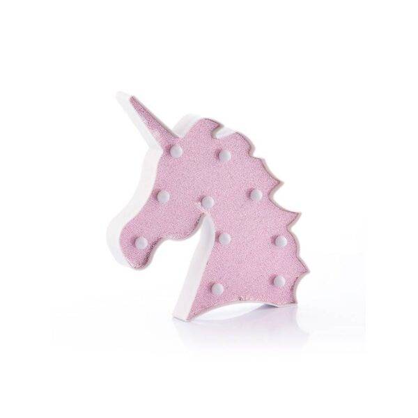 UNICÓRNIO LUMINOSO GLITTER (10 LED)