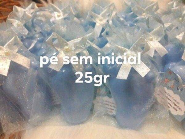 Sabonete Artesanal Pé Simples sem Inicial Gravada para Baptizado, Chá de Bebé