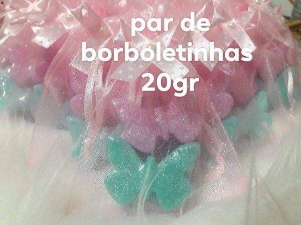 Sabonete Artesanal par de borboletinhas para Baptizado, Comunhão