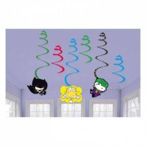 6 ESPIRAIS DECORATIVAS BATMAN V JOKER