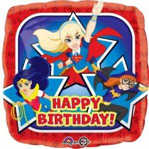 BALÃO FOIL S60 HAPPY BIRTHDAY DC SUPER HERO GIRLS