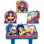 4 VELAS DE ANIVERSÁRIO DC SUPER HERO GIRL