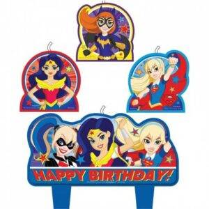 4 VELAS DE ANIVERSÁRIO DC SUPER HERO GIRL