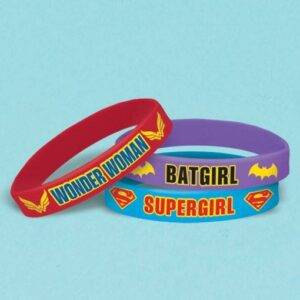 6 PULSEIRAS BORRACHA DC SUPER HERO GIRLS