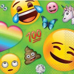 16 GUARDANAPOS 25 CM EMOJI RAINBOW FUN