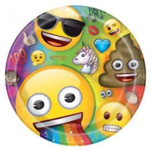 8 PRATOS 23 CM EMOJI RAINBOW FUN