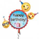 BALÃO FOIL SUPERSHAPE HAPPY BIRTHDAY EMOJI