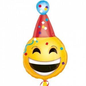 BALÃO FOIL JUNIOR SHAPE BIRTHDAY EMOJI
