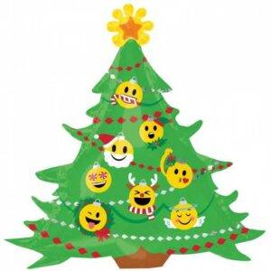 BALÃO FOIL SUPERSHAPE EMOJI NATAL