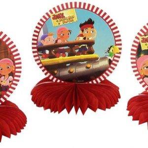 3 MINI DECORAÇÕES JAKE & THE NEVERLAND PIRATES