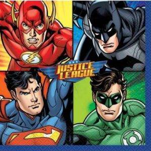 16 GUARDANAPOS 33 CM JUSTICE LEAGUE