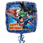 BALÃO FOIL S60 HAPPY BIRTHDAY JUSTICE LEAGUE
