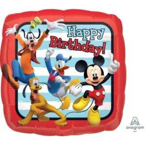 BALÃO FOIL S60 HAPPY BIRTHDAY MICKEY PILOTOS