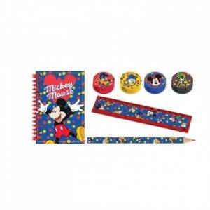 KIT DE 16 ARTIGOS DE PAPELARIA MICKEY MOUSE