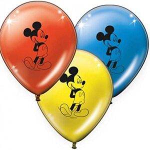 8 BALÕES LATEX 10'' MICKEY MOUSE