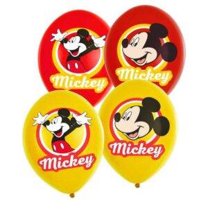 6 BALÕES LATEX 11'' MICKEY MOUSE