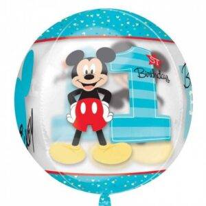 BALÃO FOIL ORBZ MICKEY 1ST BIRTHDAY
