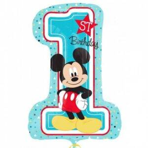BALÃO FOIL P38 SUPERSHAPE MICKEY 1ST