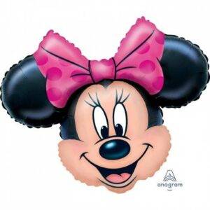 BALÃO FOIL P38 SUPERSHAPE CABEÇA MINNIE MOUSE
